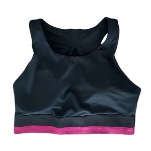 Fabletics Sports Bra Large Jane Medium Impact Black Fuschia